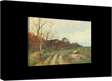 Летен пейзаж с пасящи крави