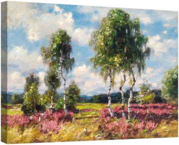 Пролетен пейзаж с брези