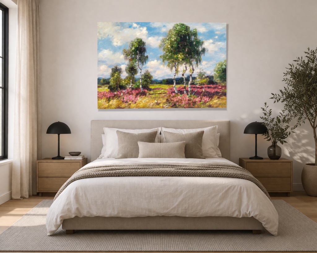 Пролетен пейзаж с брези - Image 3