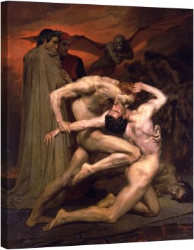 Данте и Вергилий в ада 1850