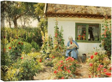 Днешните новини - цъфналата градина пред селска къща 1936