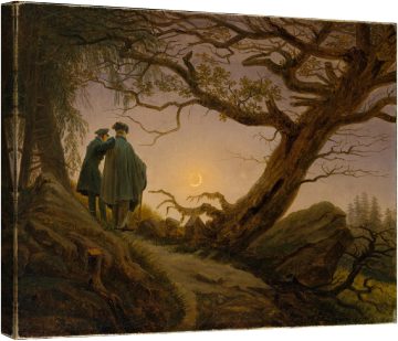 Двама мъже съзерцават луната