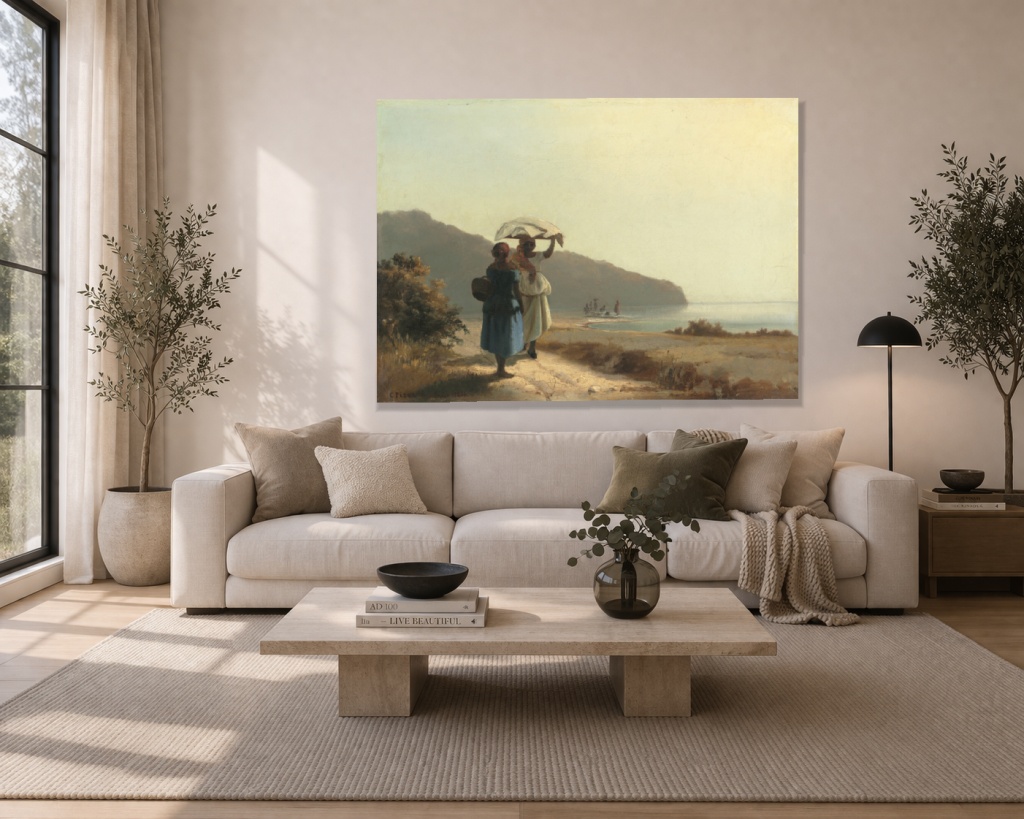 Две жени, разговарящи край морето, Сейнт Томас - Image 2