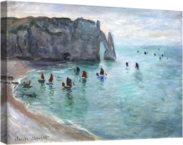 Етрета, Порта д'Авал - риболовните лодки напускат пристанището 1819