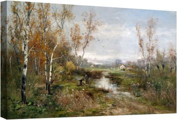 Есенен пейзаж край блато