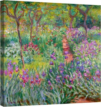 Живерни, градина с ириси