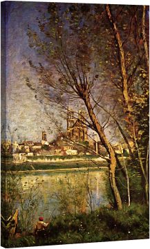 Катедралата в Нант с рибар