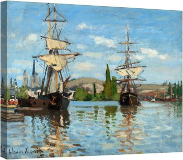 Кораби, движещи се по Сена в Руан 1872