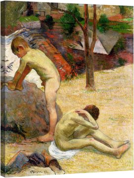 Къпещи се момчета в Бретан 1888