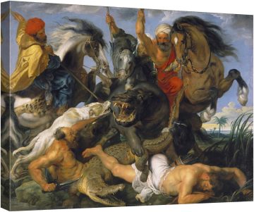 Ловът на хипопотам и крокодили 1615