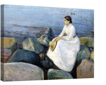 Лятна нощ, певица на плажа 1889