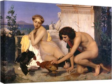 Млади гърци се забавляват с бой с петли 1846