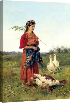 Момиче с гъски 1875