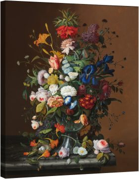 Натюрморт с цветя и птиче гнездо