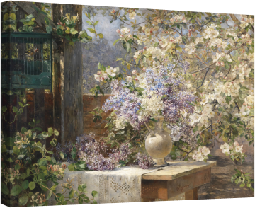 Натюрморт с цъфнали люляци