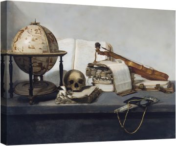 Натюрморт с глобус и череп