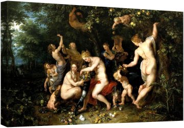 Нимфи, изпълващи рога на изобилието