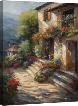 Къща с цветя