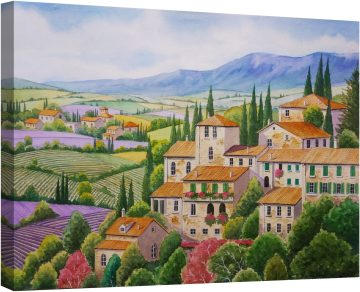 Пейзаж в пастелни цветове, Италия