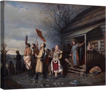 Религиозната процесия в село на Великден