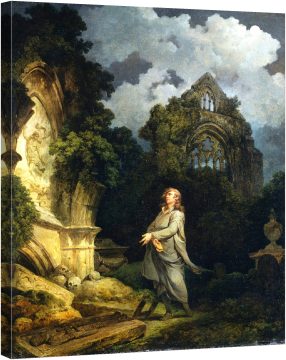 Посетител на лунния църковен двор 1790