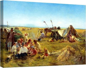 Селска вечеря по време на жътва