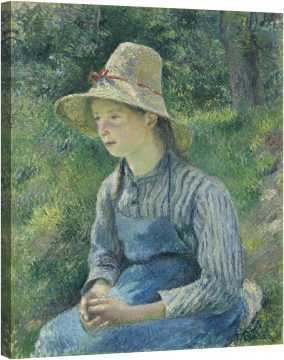 Селско момиче със сламена шапка