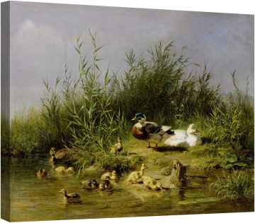 Семейство патици при езерото 1863