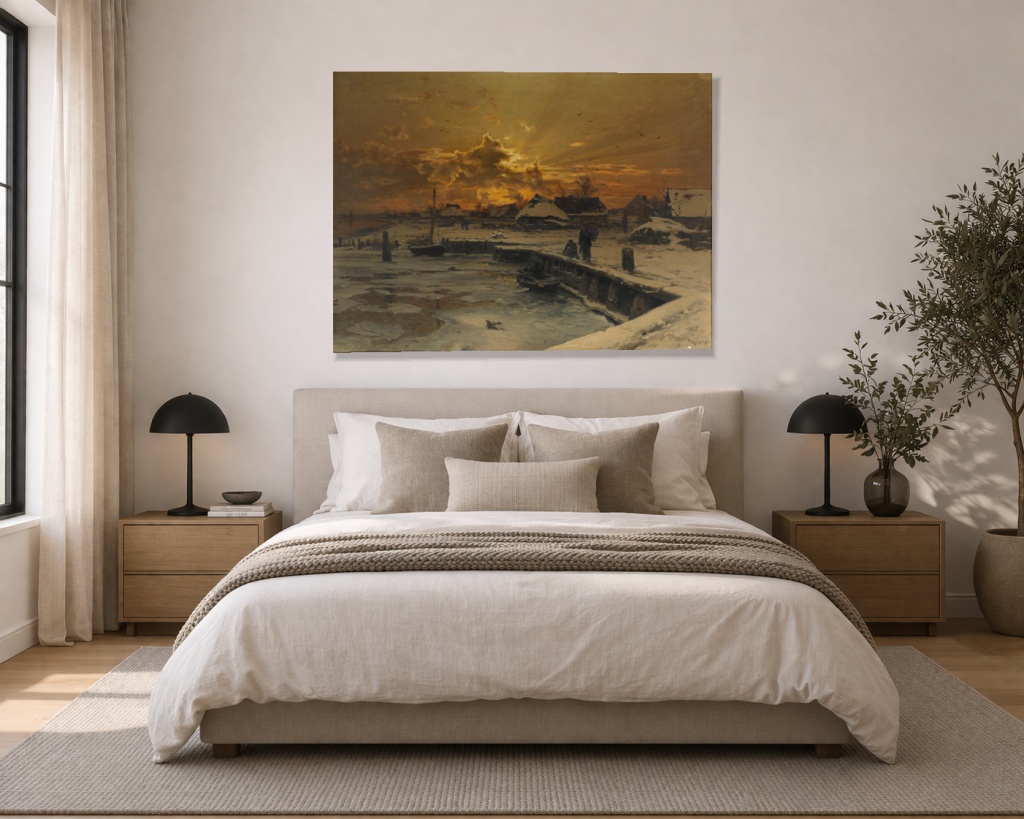 рибарско селище през зимата - Image 3