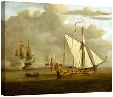 Iahtul englezesc „Portsmouth” la ancora, 1675
