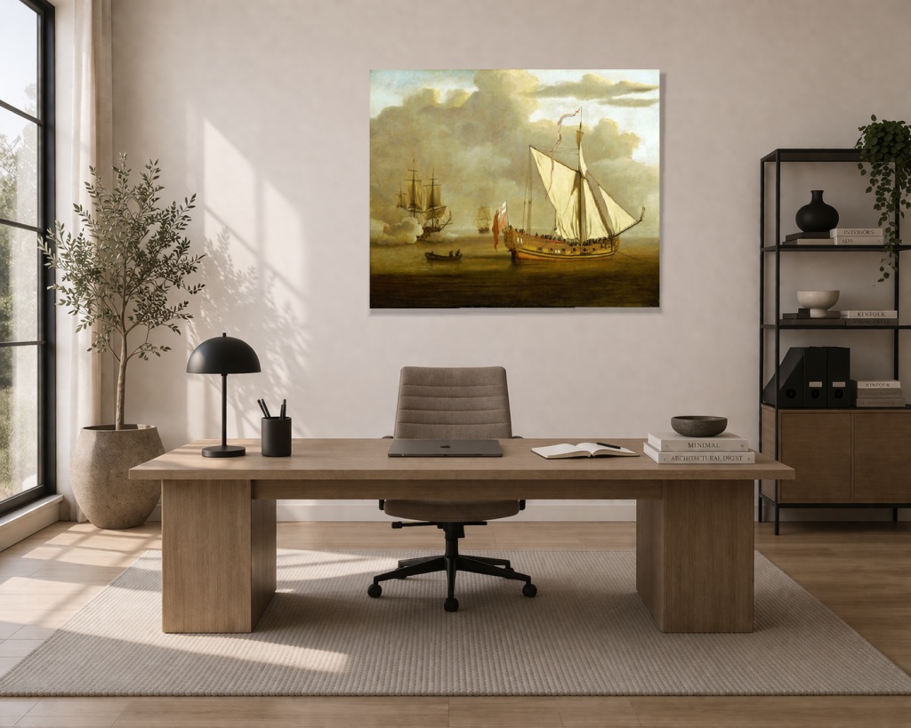 Iahtul englezesc „Portsmouth” la ancora, 1675 - imagine 4
