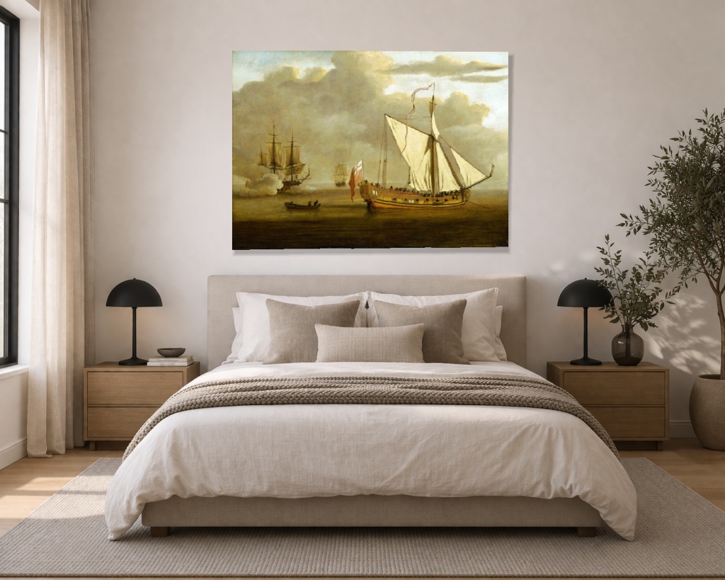 Iahtul englezesc „Portsmouth” la ancora, 1675 - imagine 3