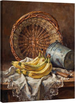 Banane și Coș de Răchită