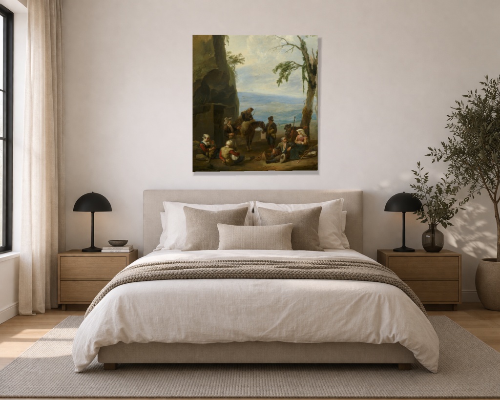 Peisaj italian cu săteni de vacanță - imagine 3