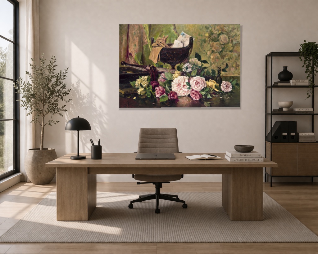 Natura statica cu flori - imagine 4