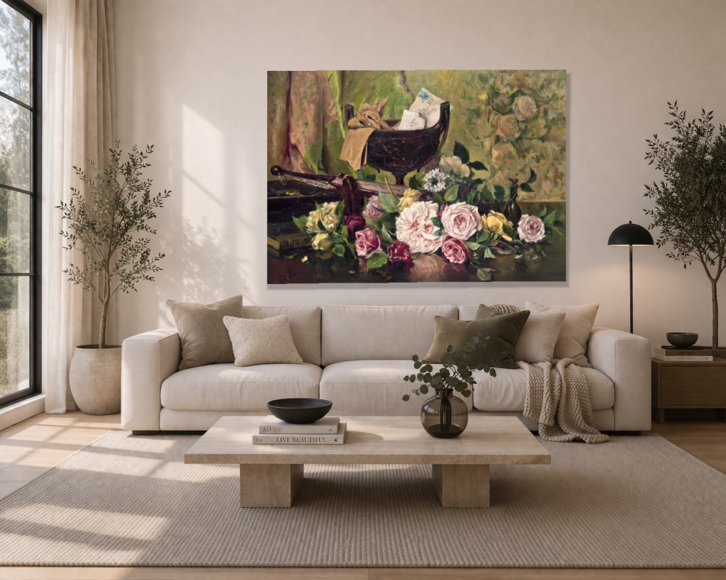Natura statica cu flori - imagine 2
