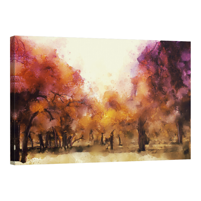 Акварелен есенен пейзаж