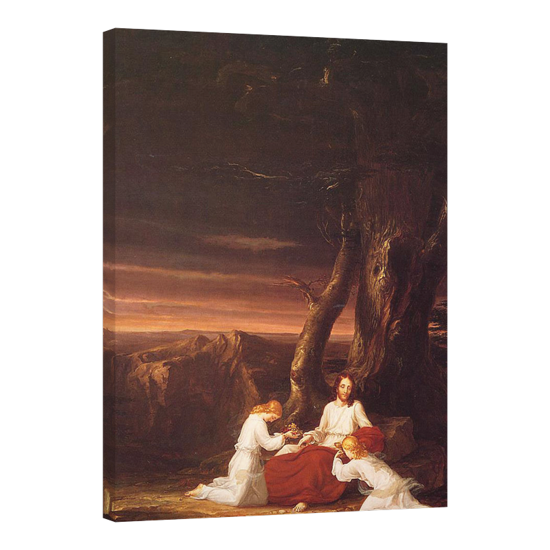 Ангелите, служат на Христос в пустинята 1843