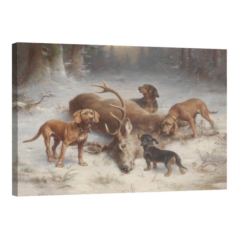 Блъдхаунд с убит елен 1902