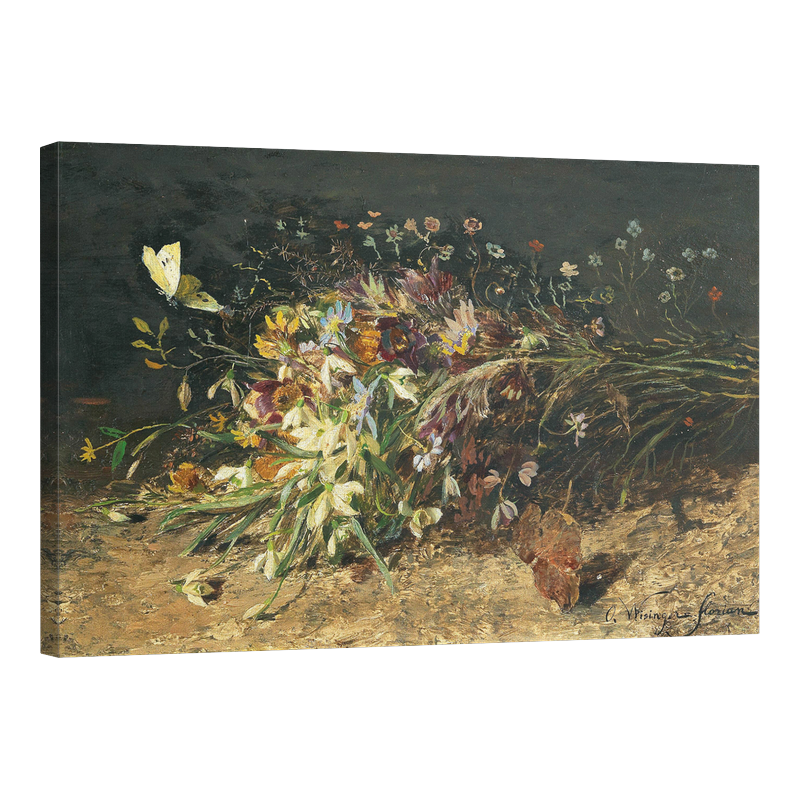 Букет от пролетни цветя с кокичета 1926