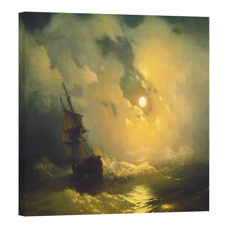 Бурно море през нощта