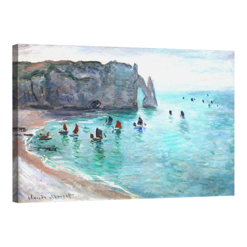 Етрета, Порта д'Авал - риболовните лодки напускат пристанището 1819