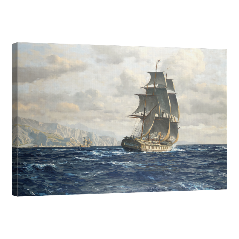 Фрегата край брега близо до Рио де Жанейро, Бразилия 1939