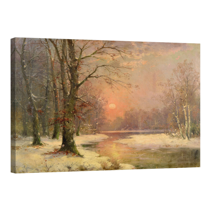 Горски залез през зимата