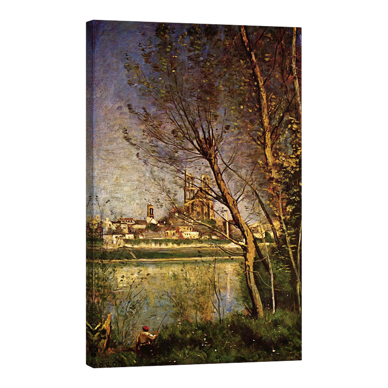 Катедралата в Нант с рибар