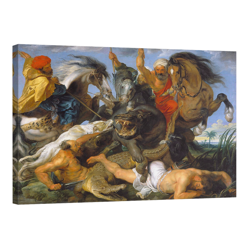 Ловът на хипопотам и крокодили 1615