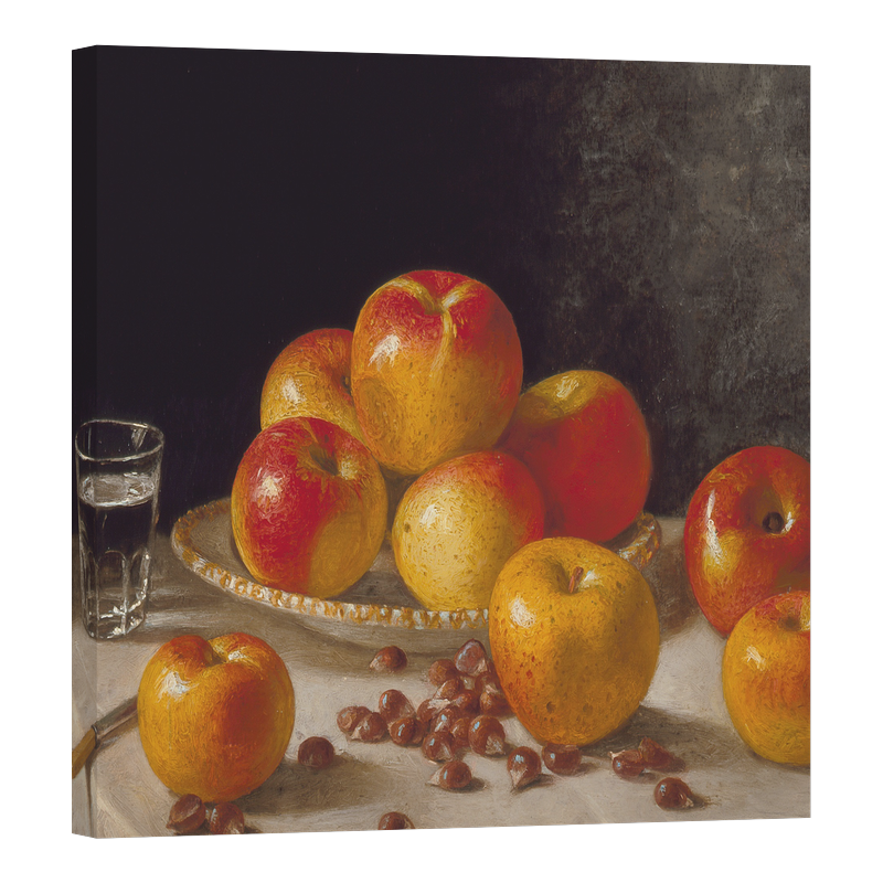 Натюрморт с ябълки и кестени