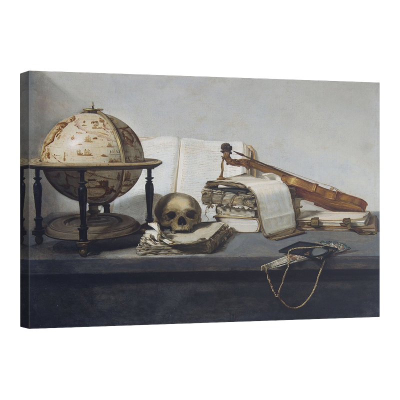Натюрморт с глобус и череп