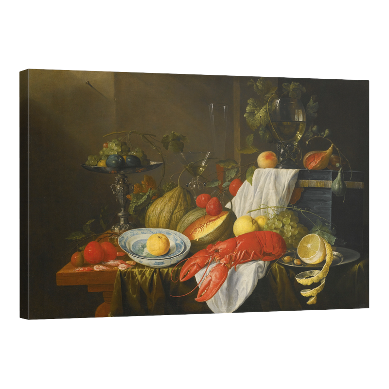 Натюрморт с плодове и омар