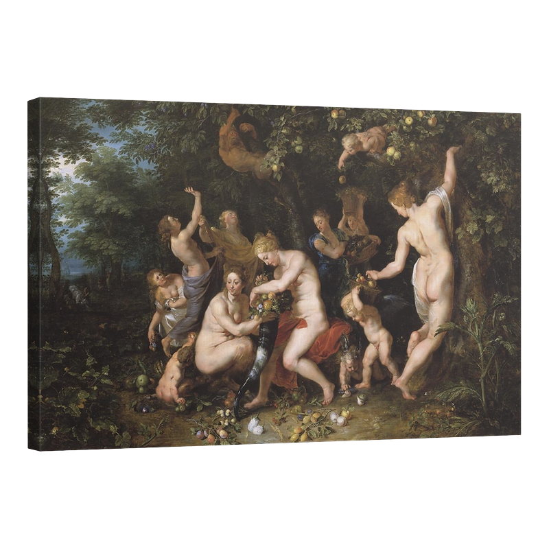 Нимфи, изпълващи рога на изобилието